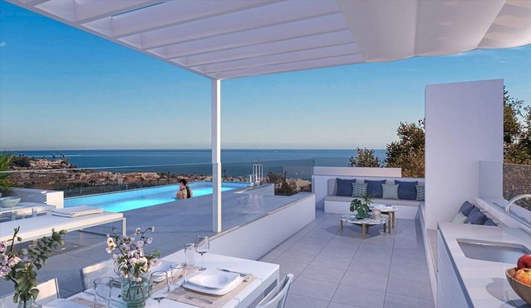 Luksusowe apartamenty w nowym budownictwie z widokiem na morze w Las Lagunas de Mijas