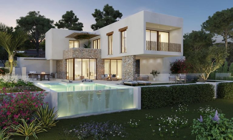 Luksusowa willa w stylu ibizy z panoramicznym widokiem w Las Laderas, Javea