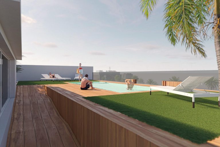 Apartamenty z licencją turystyczną w nowym budynku w pobliżu plaży w Lo Pagan San Pedro del Pinatar