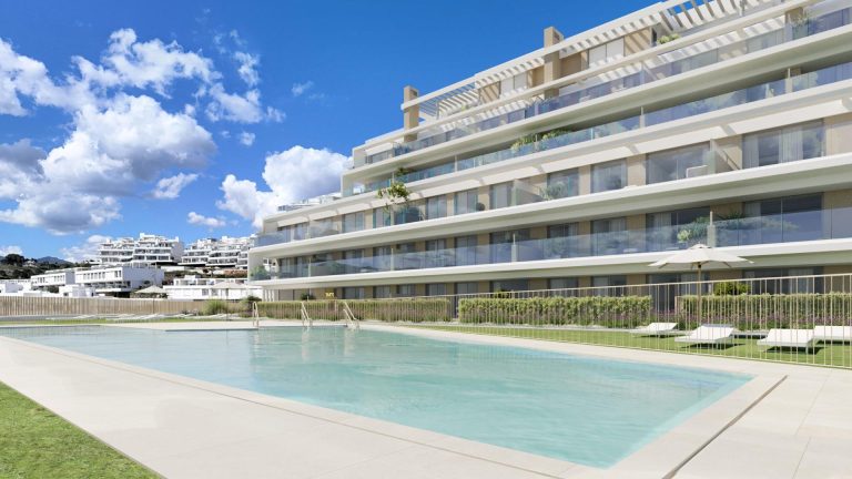 Nowoczesne apartamenty w nowym budownictwie w Cancelada, Estepona – widok na morze i udogodnienia premium
