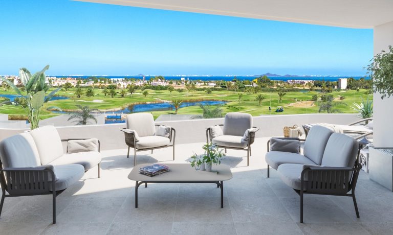Nowe apartamenty i wille przy polu golfowym w Los Alcazares na Costa Calida
