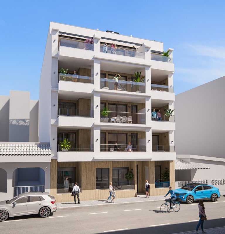 Nowoczesne, nowo wybudowane apartamenty na sprzedaż w Torrevieja, 300 m od Playa del Cura