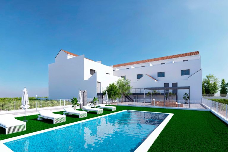 Nowoczesne kamienice z solarium i piwnicą w Rafal, Alicante