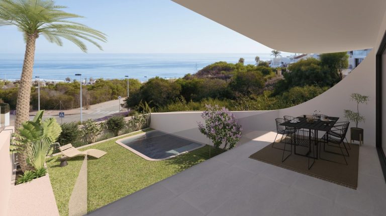 Nowo wybudowane bungalowy z widokiem na morze w La Mata, Torrevieja