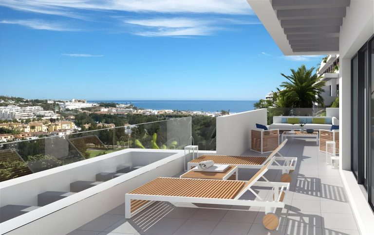 Luksusowe apartamenty w nowym budownictwie z widokiem na morze w Las Lagunas de Mijas