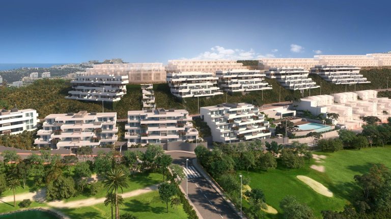 Luksusowe apartamenty w nowym budownictwie z widokiem na morze w Las Lagunas de Mijas