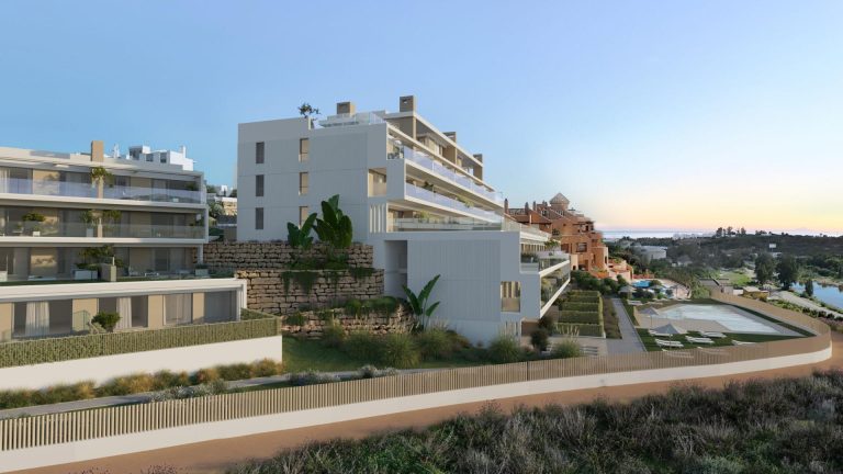 Nowoczesne apartamenty w nowym budownictwie w Cancelada, Estepona – widok na morze i udogodnienia premium